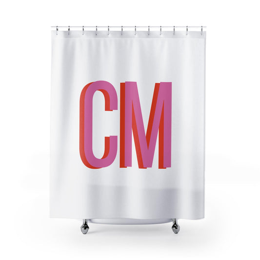 Shadow Monogram Shower Curtain