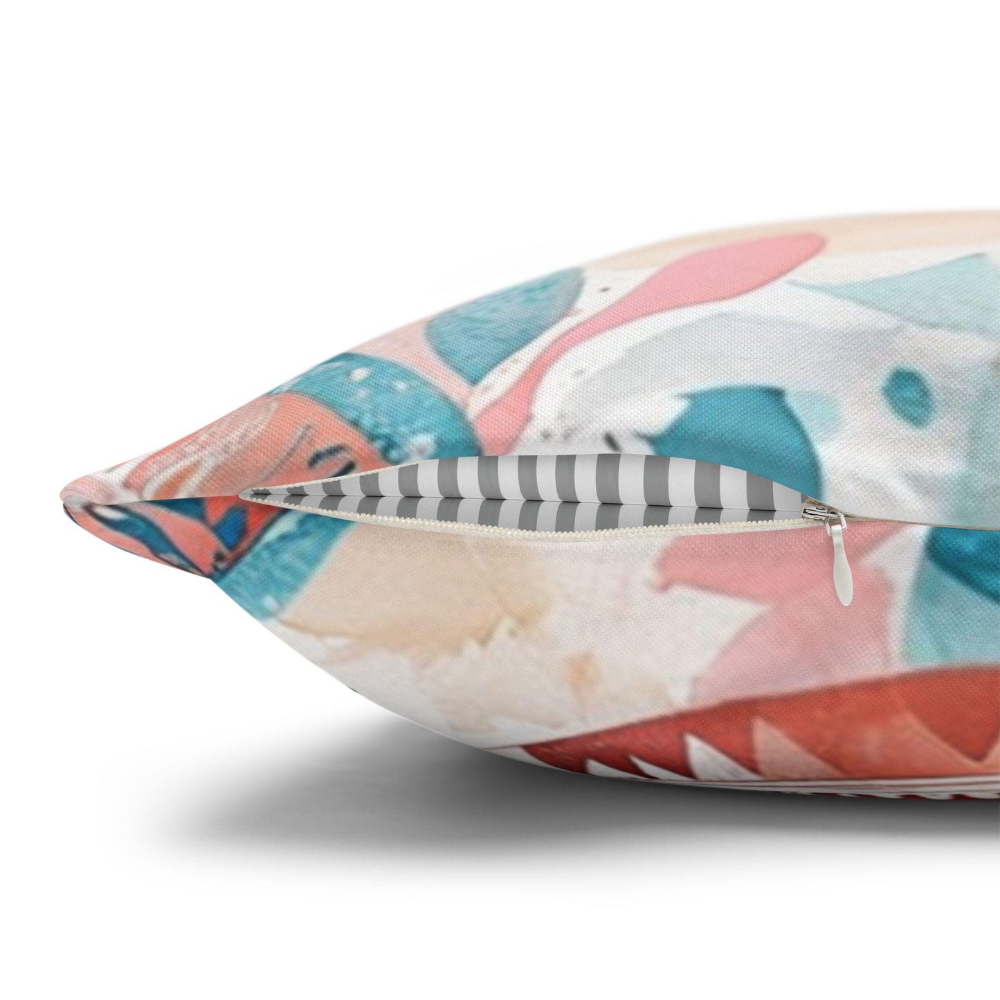 Coastal Abstract Art Throw Pillow
