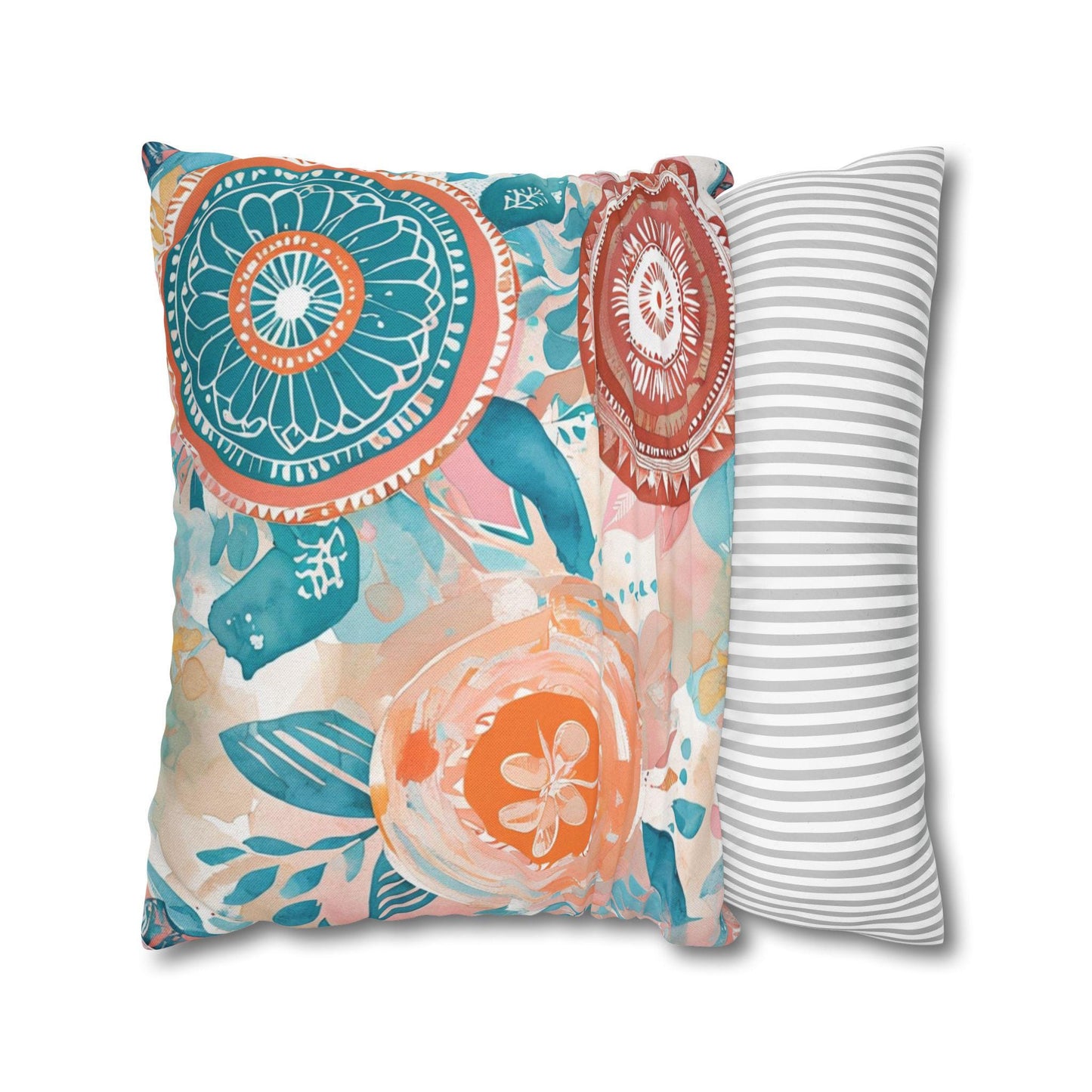 Coastal Abstract Art Throw Pillow