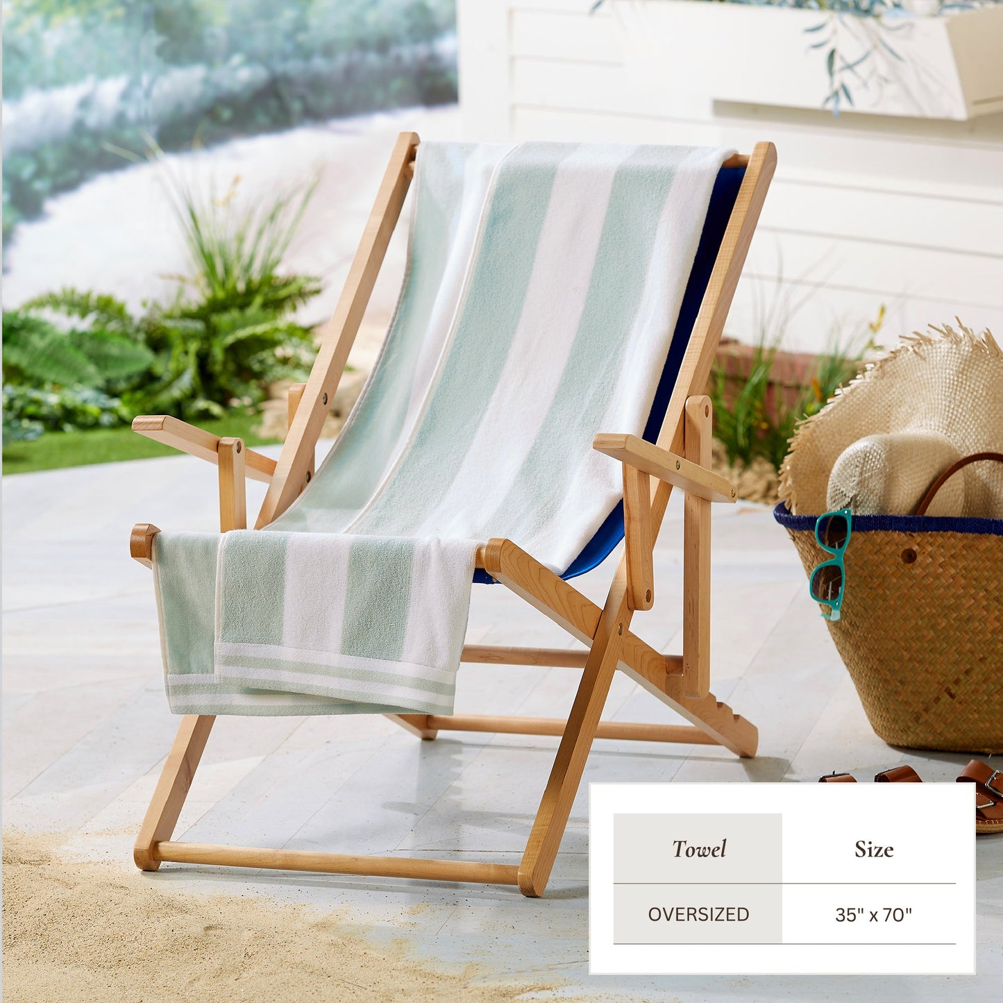 Oversized Striped Cabana Beach Towel - Edgartown Collection