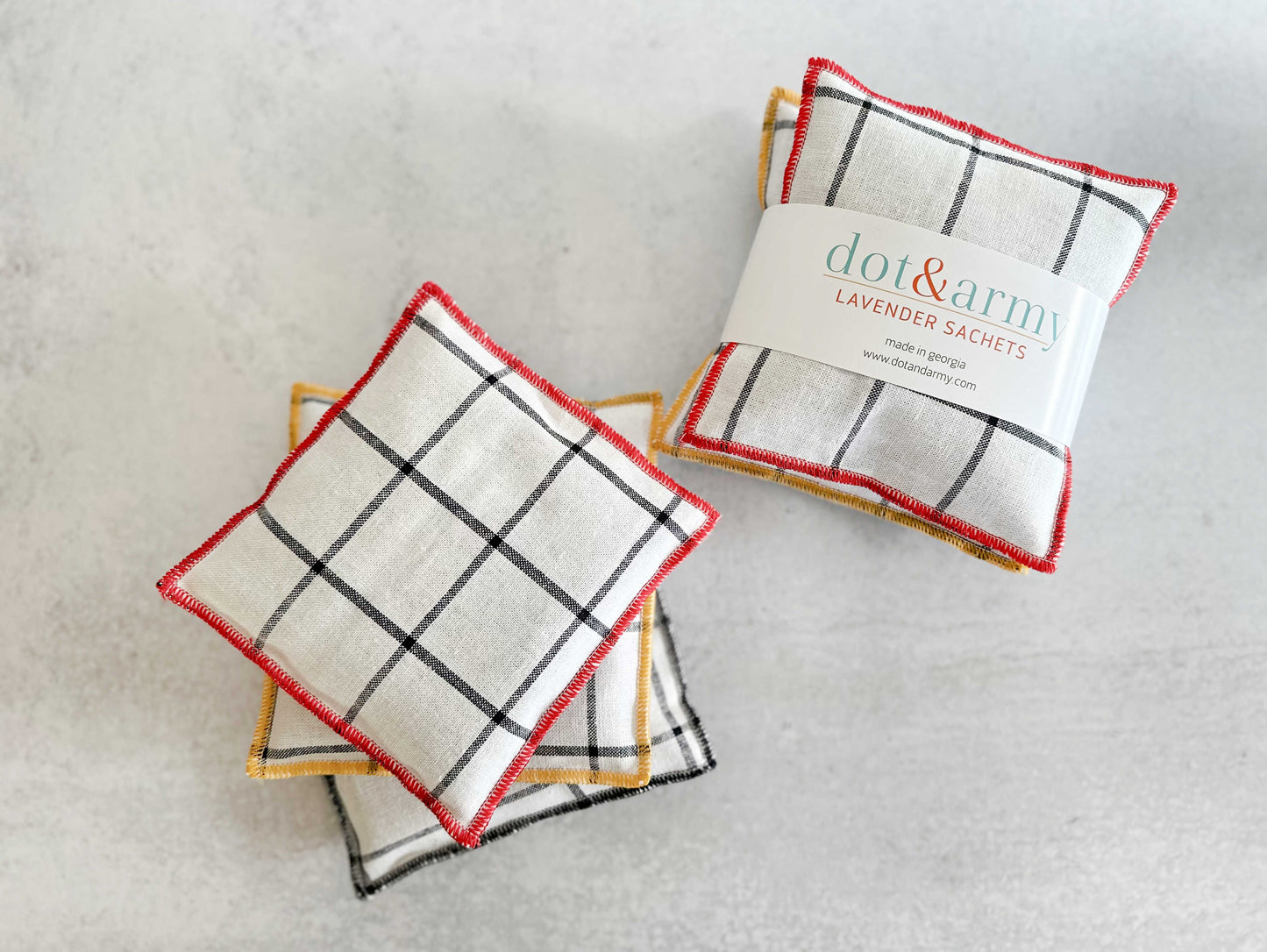Windowpane Linen Lavender Sachets