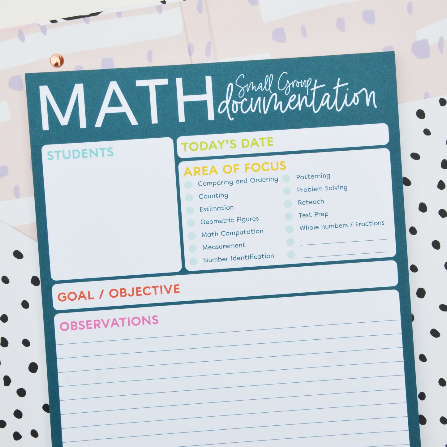 Math Small Group Documentation Notepad