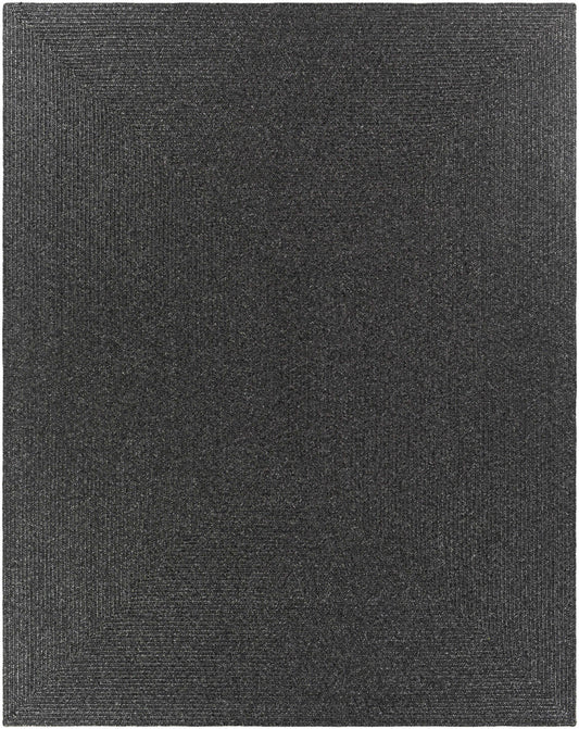 Black Braided Faux Jute Outdoor Rug