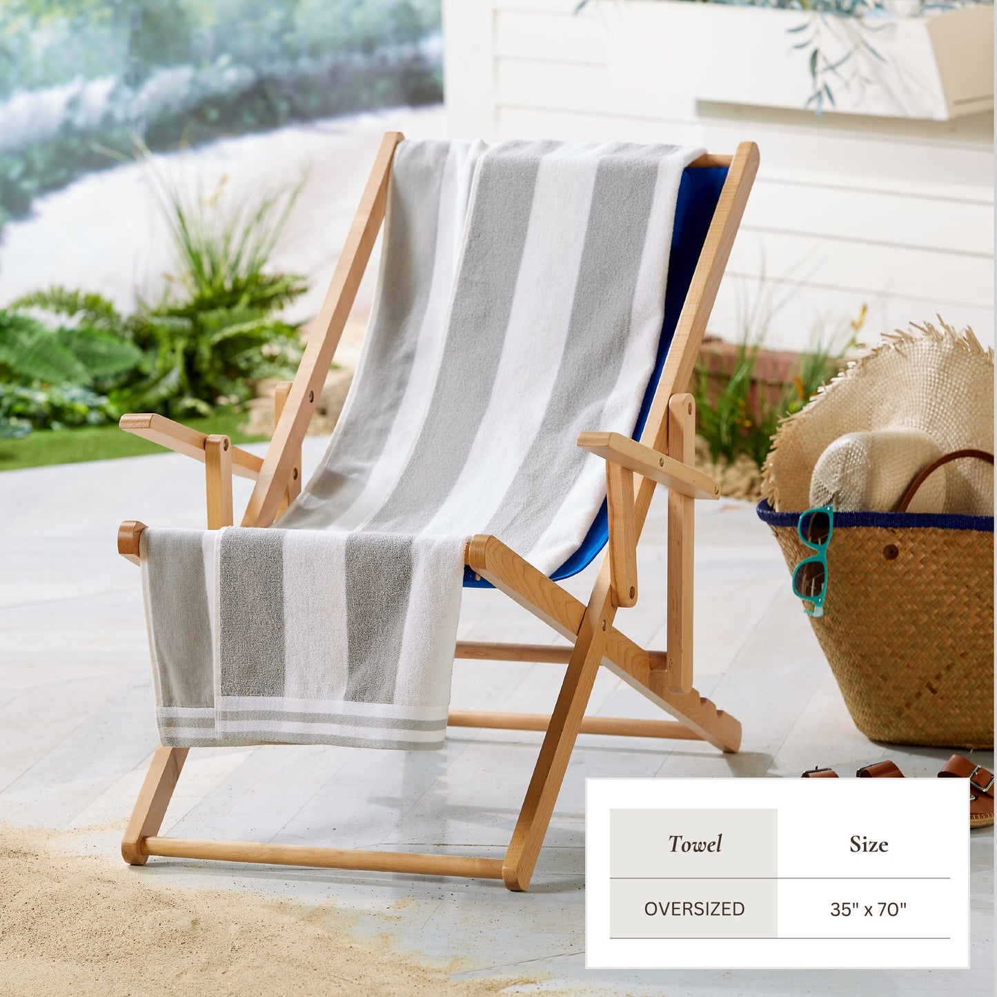 Oversized Striped Cabana Beach Towel - Edgartown Collection