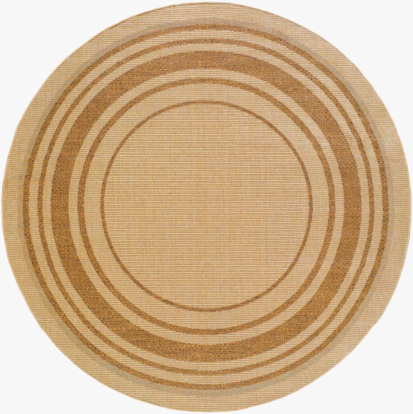 Isoko Bordered Faux Jute Outdoor Rug