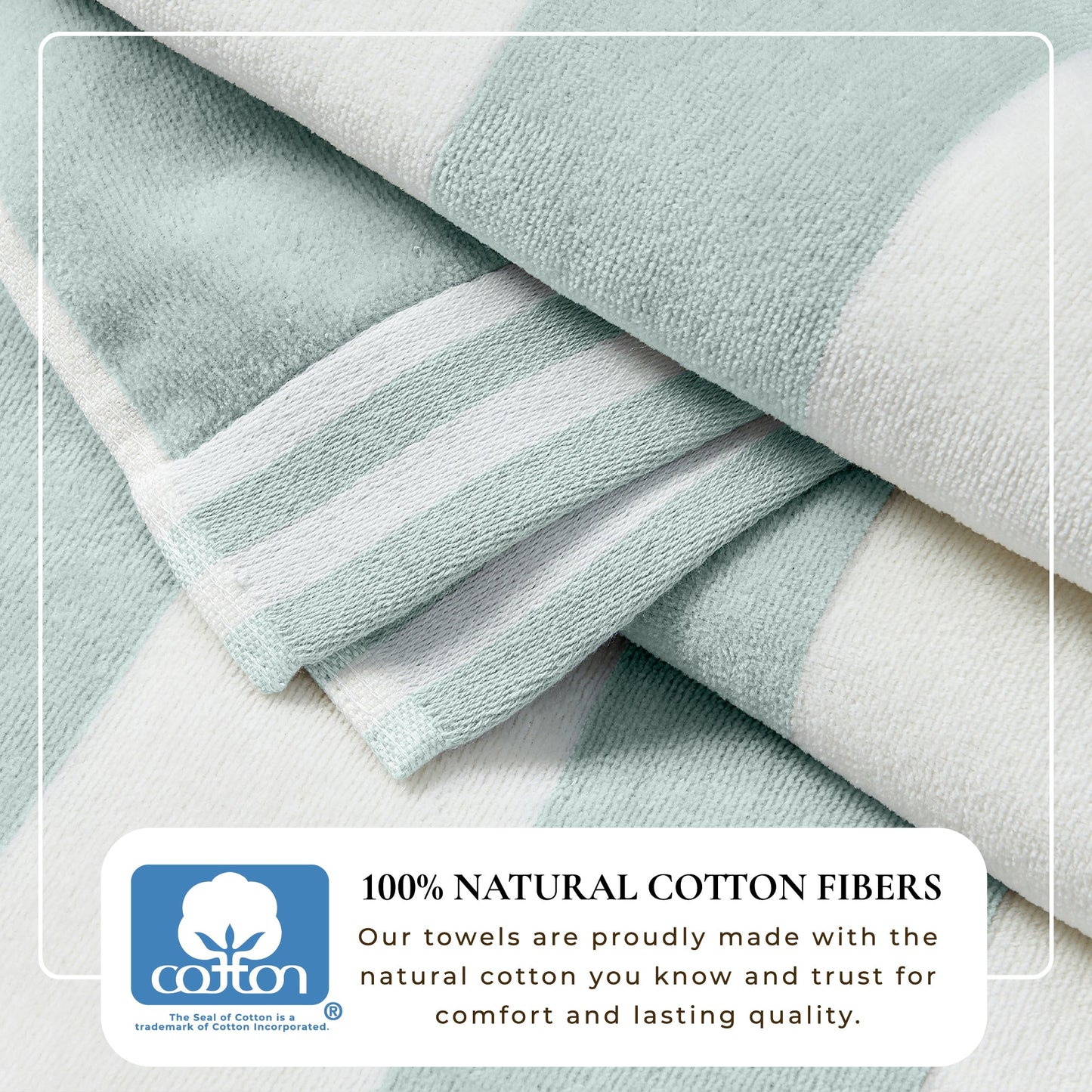 4 Pack Striped Cabana Beach Towel - Edgartown Collection