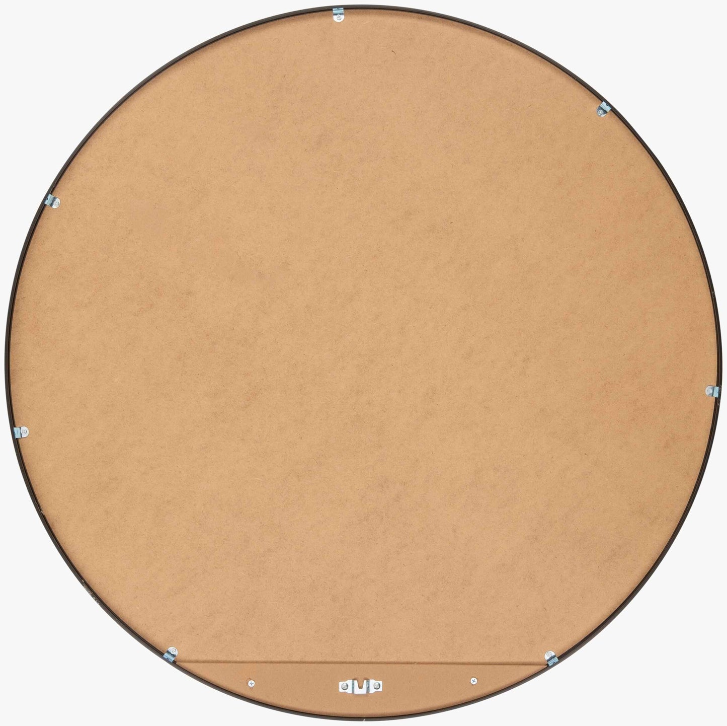 Round Mirror with Black Aluminum Frame