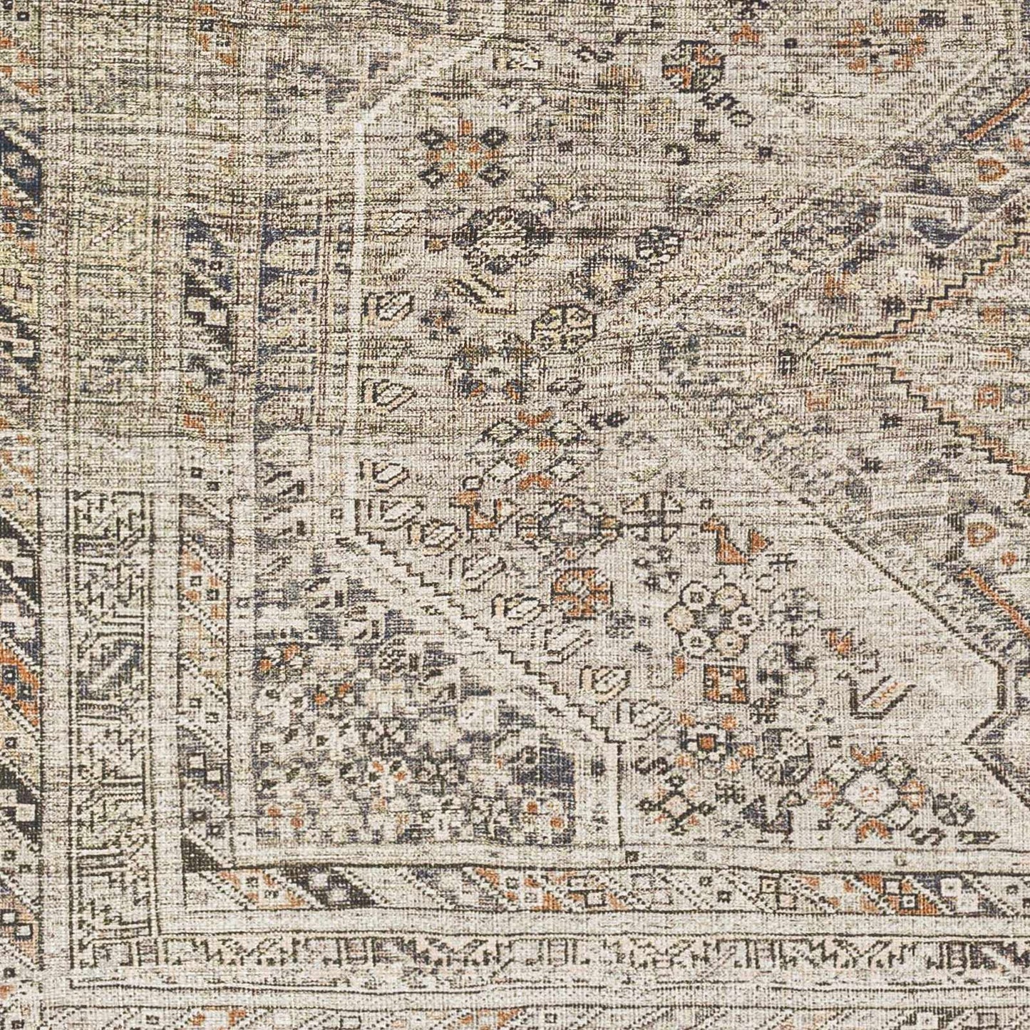 Barny Beige Flat Pile Washable Rug