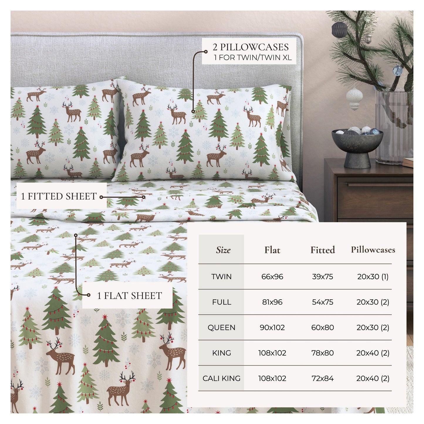 100% Turkish Cotton Flannel Sheet Sets - Boulder Collection