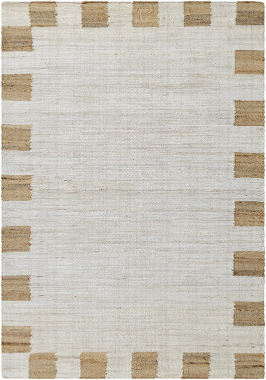 Yuval Dotted Bordered Jute Carpet - Clearance
